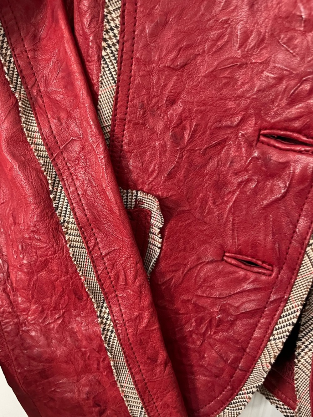 Rare Raw 7 Leather Distressed Blazer - Picture 6 of 15